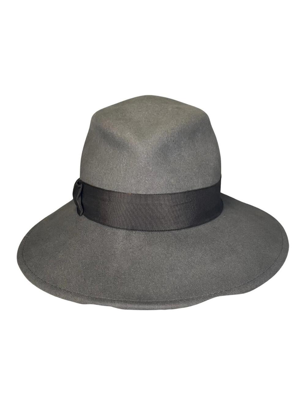 Eric Javits Wool Felt Fedora Hat Gray USA - Picture 3 of 5